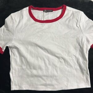 Zara white crop top